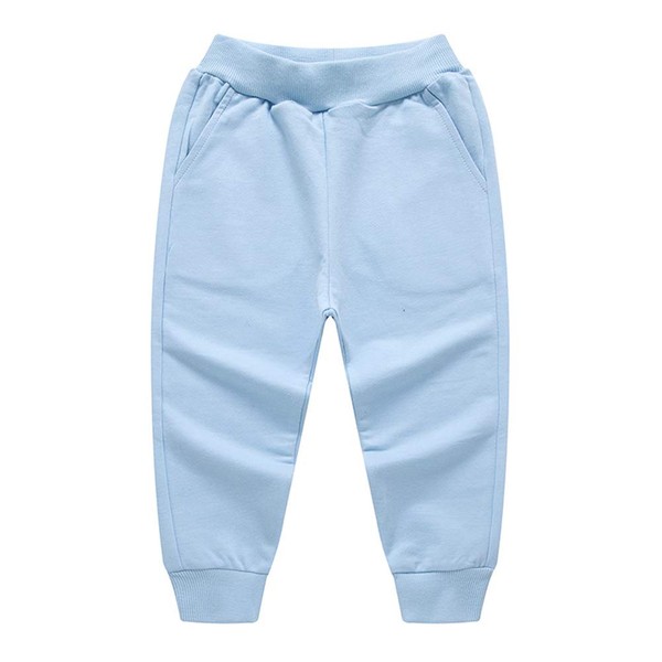 HAXICO Unisex Kids Solid Cotton Elastic Waist Winter Pants Toddler