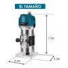 Burkey Router Madera Recortadora Rebajadora 800w 15 Brocas Carburo