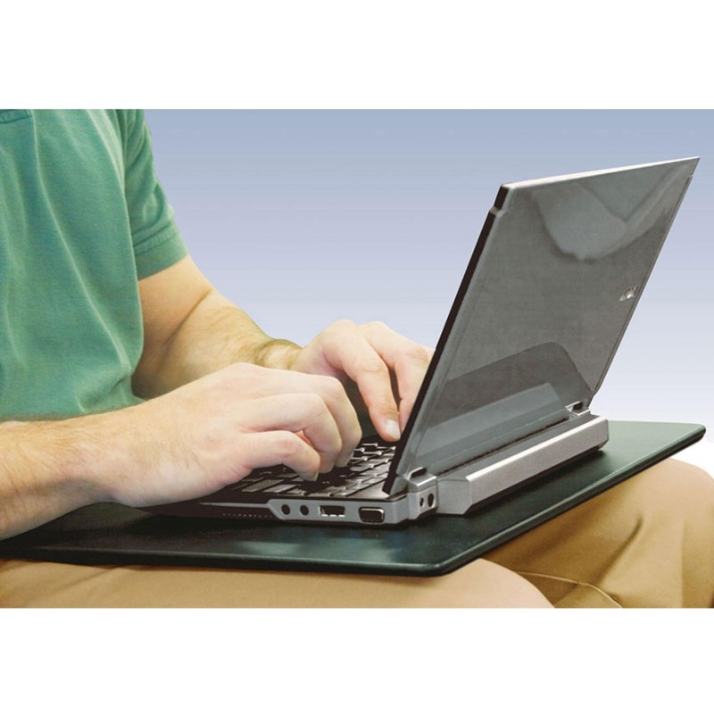 Dacasso 17" x 14" Classic Black Leather Lap Desk -