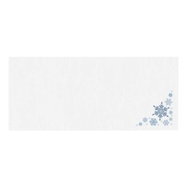 LUXPaper #10 Business Envelopes | Peel & Press | 4 1/8" x 9 1/2" | Snowflakes - White | 80lb. Text | 50 Qty
