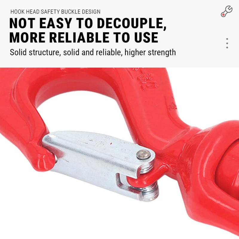 Uadme Heavy Duty Lifting Hook, 2Ton Alloy Steel Engine Crane