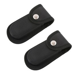 Nylon Pouch(Small Size) for 4''Multitool And Wide Folding Pocket Knife,Nylon Pouch,Knife Holder Holster (Black 2 Pack)