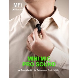 MAONO Micrófono Inalámbrico Celular: Micrófono Lavalier Solapa de 2,4 GHz con Reducción de Ruido para TikTok Entrevista Vlog Stream,Wave T1 Mini (Tipo C con Estuche de Carga)