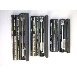 Set of 3 Pittsburgh Pro Reversible Click Type Torque Wrench Sizes 1/4", 3/8", 1/2"
