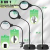 10X 30X Large Floor Magnifying Glass with Light and Stand,36