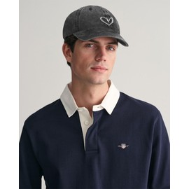 XYIYI Vintage Baseball Cap Adjustable Distressed Washed Baseball Cap for Men and Women, Vintage Heart Black