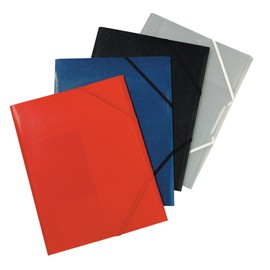 Herlitz 972539 Gummizugmappe PP A4 farbig sortiert 3er Packung
