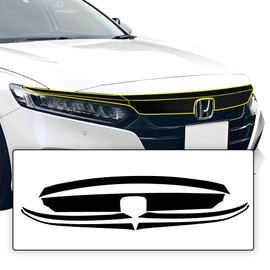 BOGAR TECH DESIGNS Front Chrome Delete Overlay Compatible with Honda Accord 2018-2022, Gloss Black