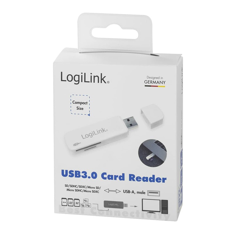 LogiLink CR0034A Mini USB 3.0 Card Reader with Protective Cover