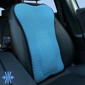 Unbranded Cushion Lumbar Gel Lumbar Support for Car Auto Universal Seat Back Waist Blue