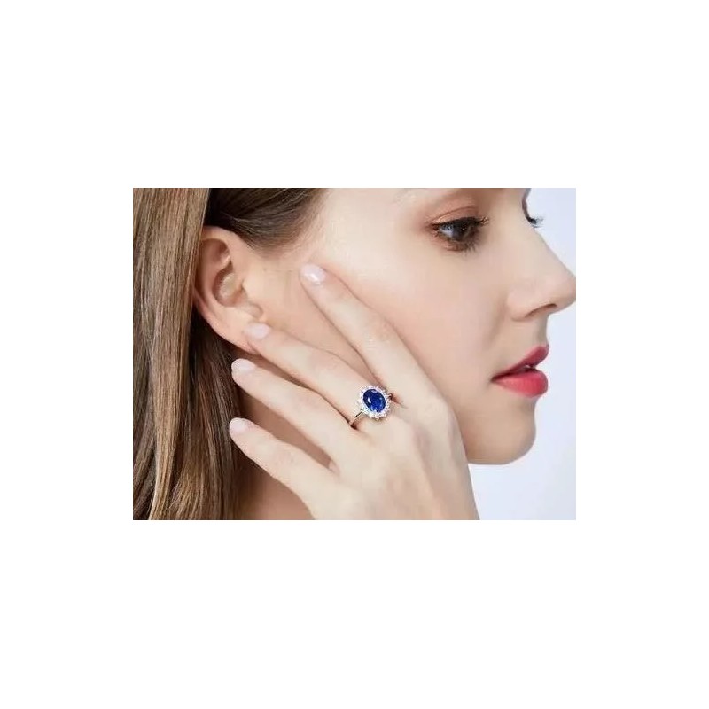 Dtup Anillo Lady Di Princesa Katte Con Estuche Reina Corona