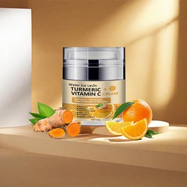 Turmeric Face Cream + 30% Vitamin C – Glow Boosting Moisturizer & Skin Repairing, Hydrating with Organic Ingredients – Anti-Aging Facial Cream for Normal, Dry, Oily & Combination Skin – 1.7 FL OZ Collagen Skin Moisture Moisturizing vgo