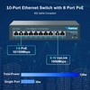 YuanLey 8 Port PoE Switch with 2 Gigabit Uplink, 8