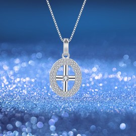 Gifts for wife, Cross Moissanite Necklace,25th 30th 40th 50th 60th Anniversary Birthday Day Gifts, Christmas Day Gifts, Valentine's Day for Wife Her,Mothers Day Gifts for Mom