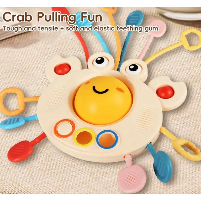 Yummy Baby Products Montessori Sensory Toy for Babies, Silicone Pull