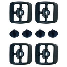 Lopau Replacement Buckle for Arizona Essentials Slide-On Sandal, Double Strap Clasp Repair for EVA Open-Back Clog Men and Women(A) Black