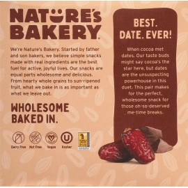 Nature's Bakery Bar Double Chocolate Brownie 9.54 oz (Pack of 6)