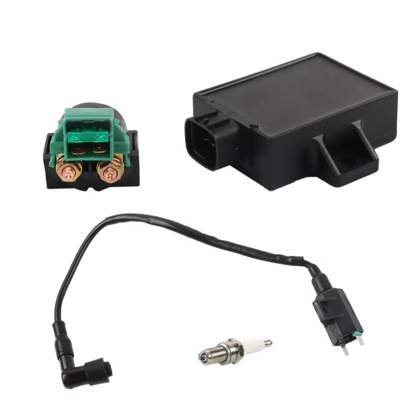 muparkt CDI Ignition Coil Spark Plug&Solenoid Relay For Kawasaki Bayou