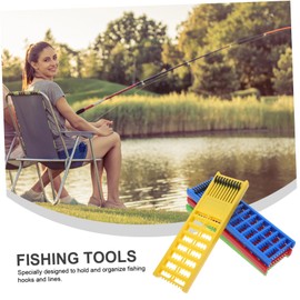 Kisangel 4pcs Fishing Hook Holder and Line Organizer Durable Fishing Leader Holder for Storing Rigs Compact and Lightweight Design Easy Access