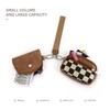 Checkered Wristlet Wallets for Women Checkerboard Dual Pouch Keychain Wristlet