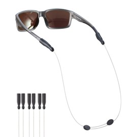 Omnful Sunglasses Strap -No Tail Adjustable Glasses Strap, Eyeglasses Strap, Cable Straps, Eye Glasses Holders Around Neck, Lanyard for Men Women -Eyewear Retainer String, Chain (3pcs Clear 20in)