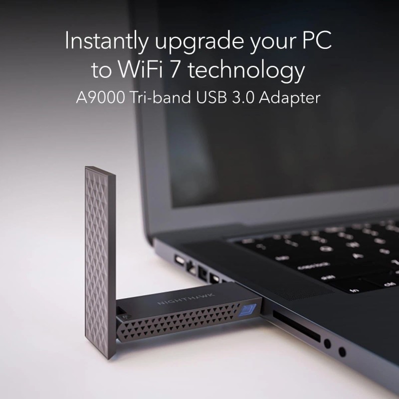 Netgear Nighthawk A9000 Tri-Band Wi-Fi 7 USB 3.0 Adapter