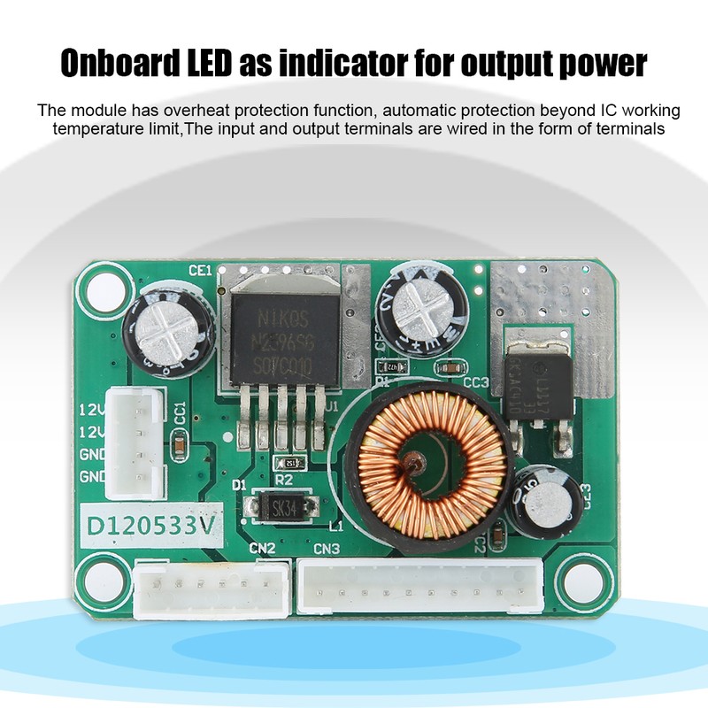 5Pcs DC Step Down Module 12V to 5V 3.3V 3A