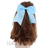 Sky Blue Jumbo Bow Clip with Tails