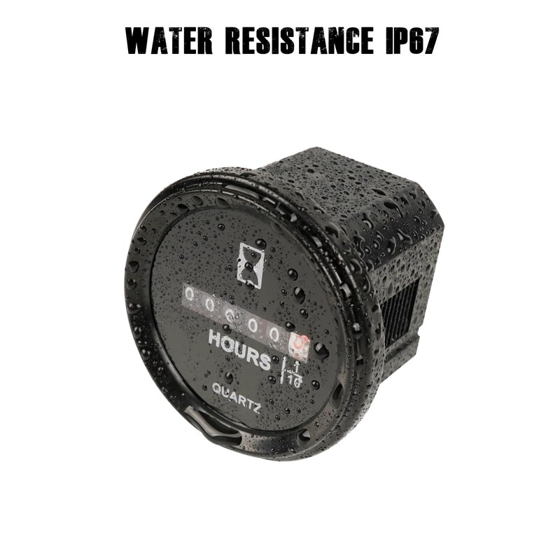 HonorMeet Mechanical Operating Hour Counter, DC8V-80V, Hour Log for Maintenance,