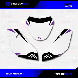 Factory EFX White & Purple Shift Racing Graphics Kit fits 08-25 YAMAHA TTR110 TTR 110 decal