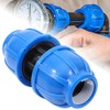 TOPINCN 5Pcs Water Pipe Connector PE Plastic 20mm To 20mm