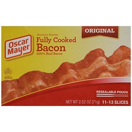Oscar Mayer, Fully Cooked Bacon, 2.52oz Box (Pack of 4)