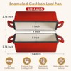 VONATES 2 in 1 Enameled Cast Iron Loaf Pan with