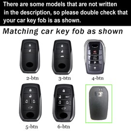 ontto Key Skin with Keychain Metal Frame Key Cover Leather Key Fob Shell 360 Degree Protection Fit for Toyota Venza RAV4 Prime Sienna Land Cruiser Fortuner Mirai 2018-up,4-Buttons-Brown