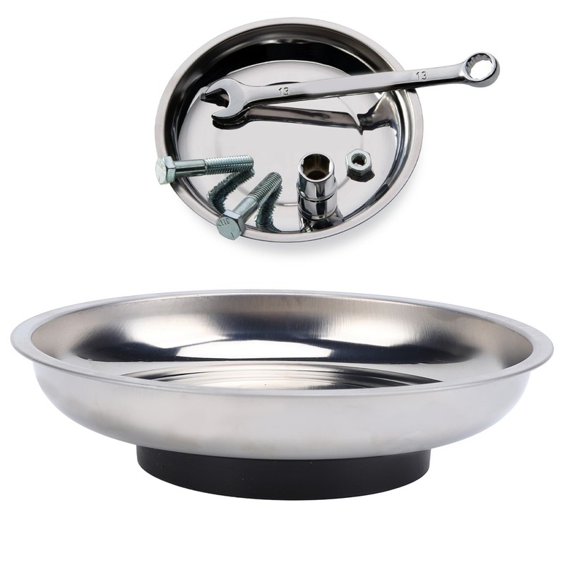 150mm Round Magnetic Parts Tray Stainless Steel 1000 to 1200