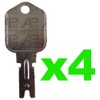 APUK 4x Key Replacement for Hyster Caterpillar Yale Clark Skytrak
