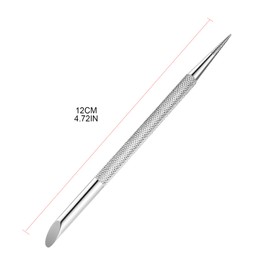 TEMOOUES Nagelhautschieber aus Metall, Edelstahl, Maniküre-Stick, Nagelhautentferner, professionelles Nagelpflegewerkzeug, Nagelkunst-Punktierstift