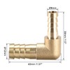 sourcing map 12mm to 8mm Barb Brass Hose Fitting 90