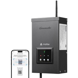 DEWENWILS 200W Matter Low Voltage Landscape Transformer, WiFi Landscape Lighting Transformer with 3 Independent Outputs, 120V AC to 12V/14V AC, Compatible with Alexa, Google Assistant