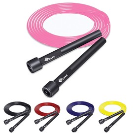 YSCARE Skipping Rope for Fitness, Adults & Children, for Boxing, Non-Slip and Ideal for Fitness, Crossfit, Sports and Leisure, Adjustable Size, Speed Rope (Pink)