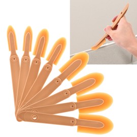 8Pcs Rubber Caulking Tool 4 Size Set, Reusable Sealant Spatula Spreader, Caulk Finishing Tool Grout sealer Applicator for Toilet Brick Skirting Kitchen Bathroom(Brown)