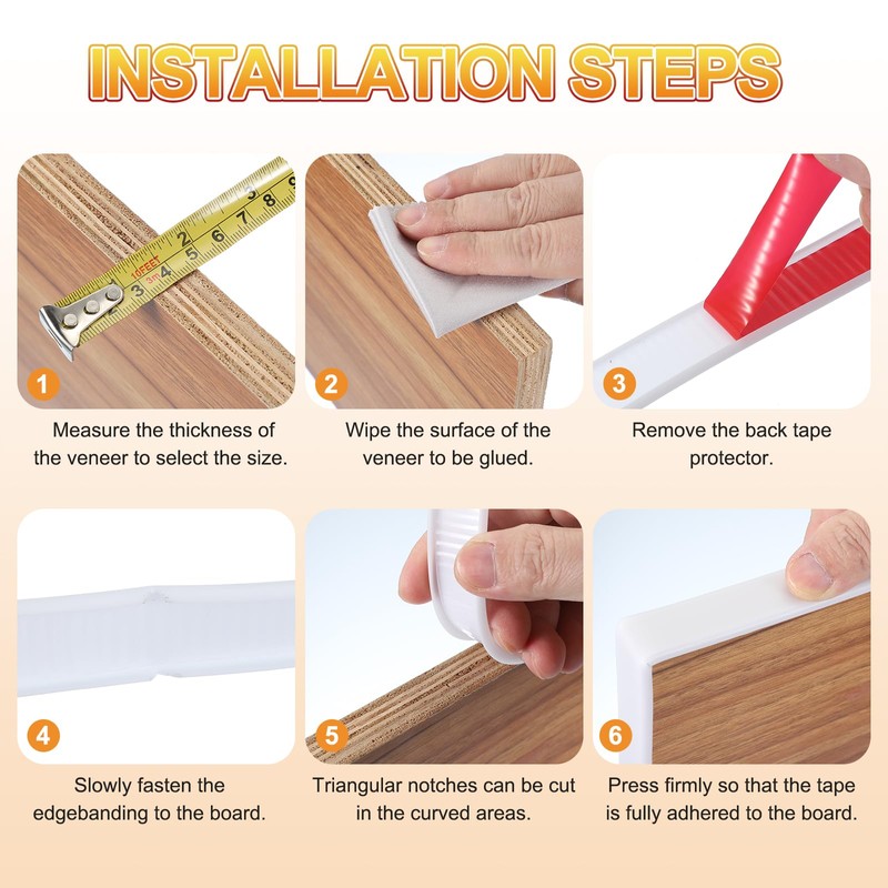 MECCANIXITY TPE U-Shape Edge Banding Self Adhesive Flexible Veneer Edging