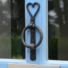 Door Knocker Heart Shaped Black Cast Iron Ring Door Knocker