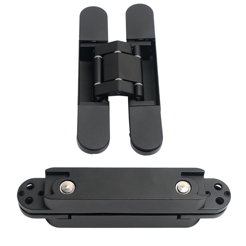 AnvFlik 4-Pack 6 inch Hidden Door Hinges Heavy Duty Black,