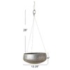 Creative Co-Op Grey & Gold Hanging Iron Planter