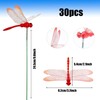 Attuslla 50 PCS 3D Dragonfly Garden Decor Dragonfly Stakes with