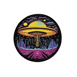 Alien Patch, Alien Patches, 3.5 Inch UFO Alien Patch - Space Iron On Patches for Kids, Perfect for Jackets, Clothing, Dress, Jeans, Hat, Backpacks - Iron On Patches UFO Theme