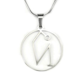 Sigil of Archangel Uriel Necklace, 20" Stainless Snake Chain with Powerful Saint Ariel Uriel Angel Sigil Charm Pendant