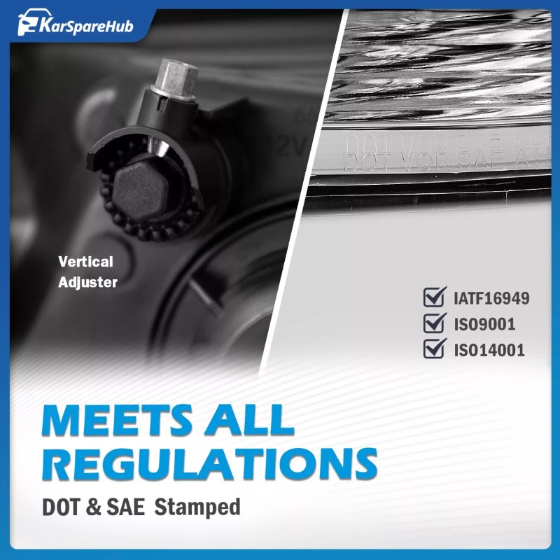 karsparehub Chrome Headlights For 2009-2018 Dodge Ram 1500 2500 3500