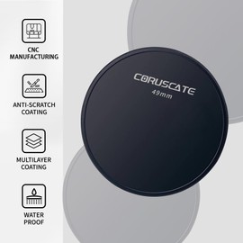 49 mm Metal Lens Caps, Metal Filter Caps, Compatible with All 49 mm Camera Lens Filter Accessories (UV, CPL, ND, 49 mm Thread Lens), CNC Machine + Lens Cleaning Cloth
